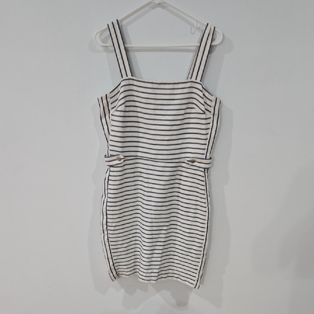 Banana Republic Sz 12 Womens  Strappy Sleeveless Sheath Square Neck Mini Dress